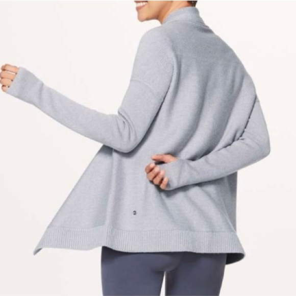 Lululemon Wrap It Up Sweater in Navy Blue. - Picture 3 of 9